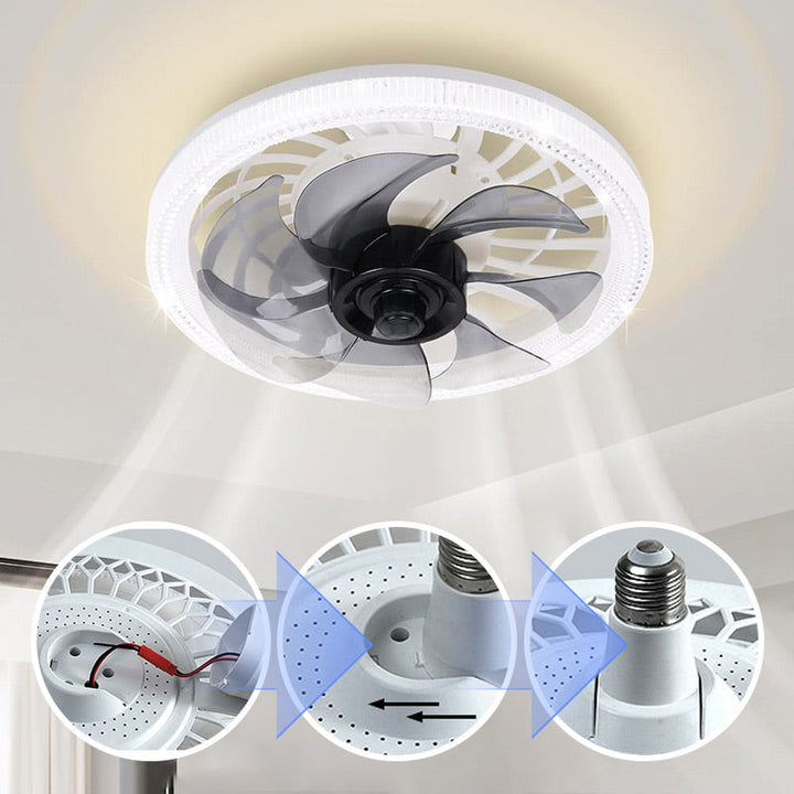 BreezeLite™ - 2-in-1 Leise Einstellbare Ventilatorlampe mit Fernbedienung