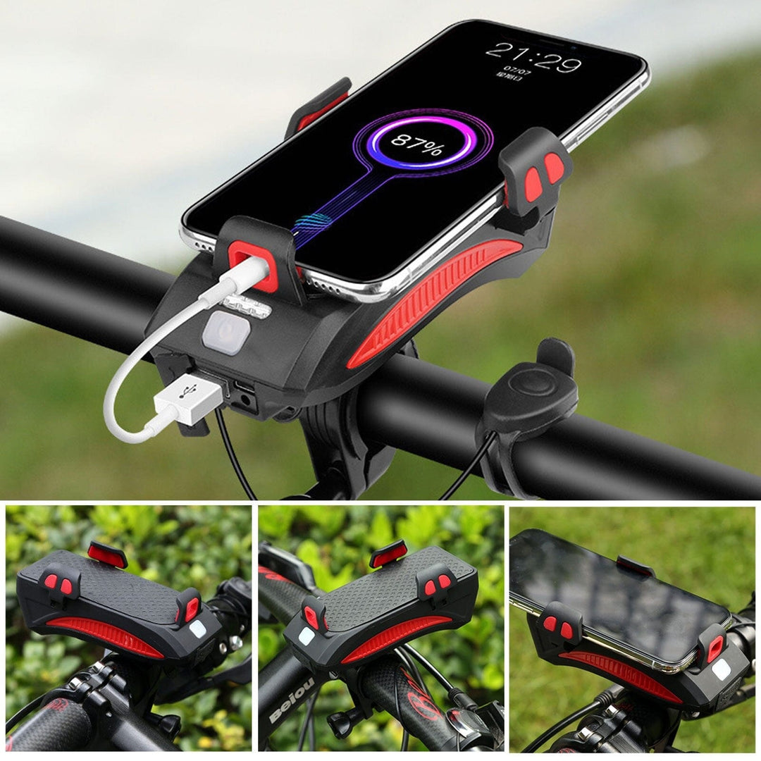 Fahrradlicht mit Handyhalterung & Powerbank | Fahrradbeleuchtung vorne | PowerRide