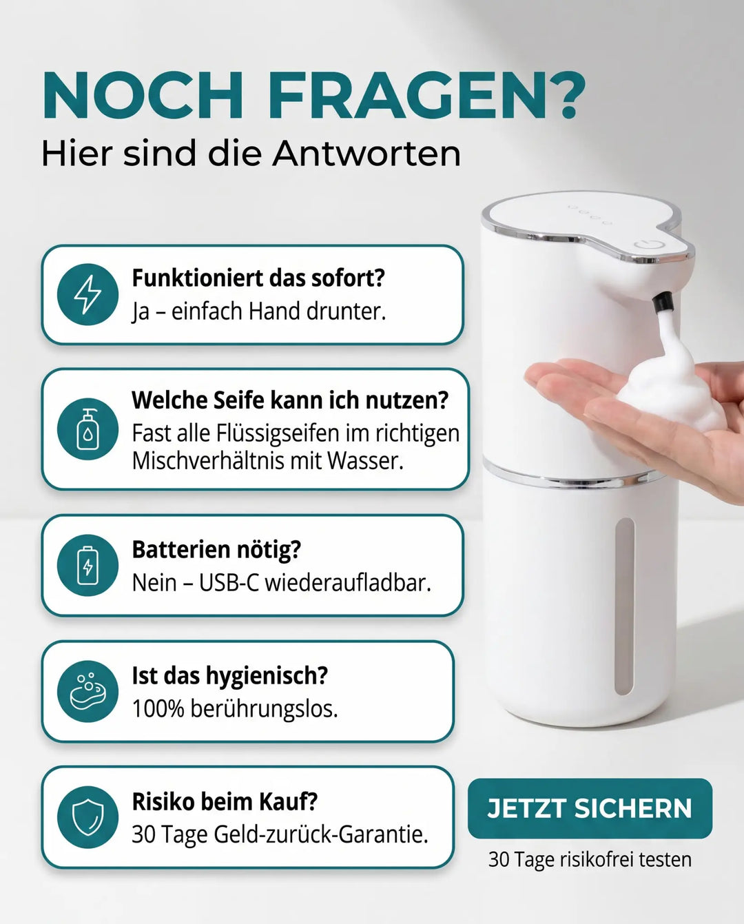 SchaumGlanz™ Automatischer Schaumseifenspender