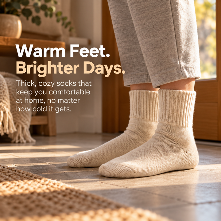 WolkenSocke™ Gemütliche Slouchy Strick-Socken