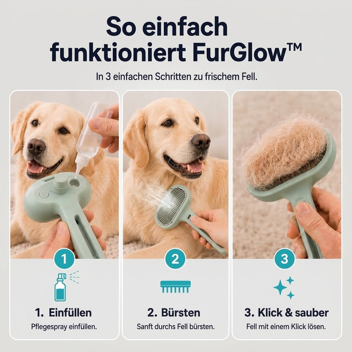 FurGlow™ Sanfte Pflege- und Massagebürste für Haustiere