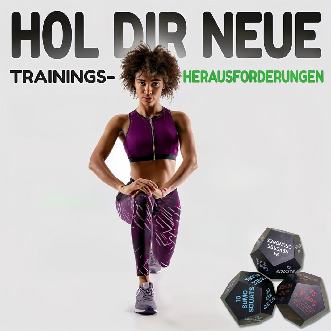 Fitness Würfel für Muskelaufbau & Krafttraining zuhause | Home Workout für Ganzkörper Training | KraftWürfel