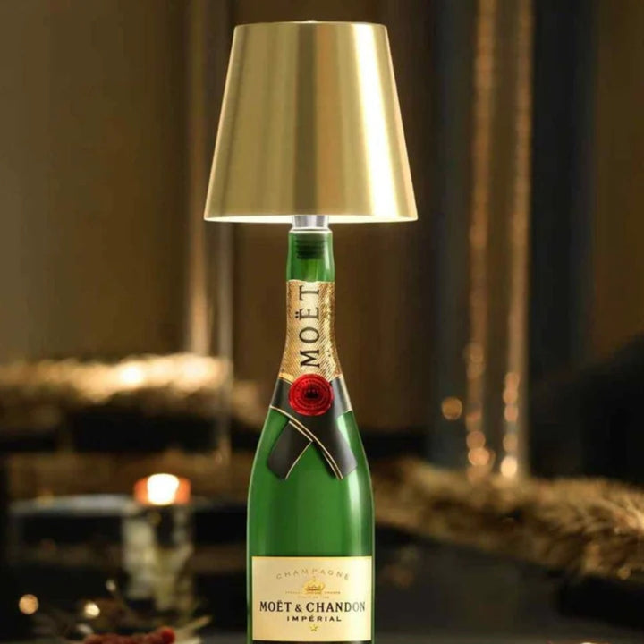 Flaschenlicht | Flasche als Tischlampe | Akku Tischleuchte | Flaschenverschluss | LumiFlasche