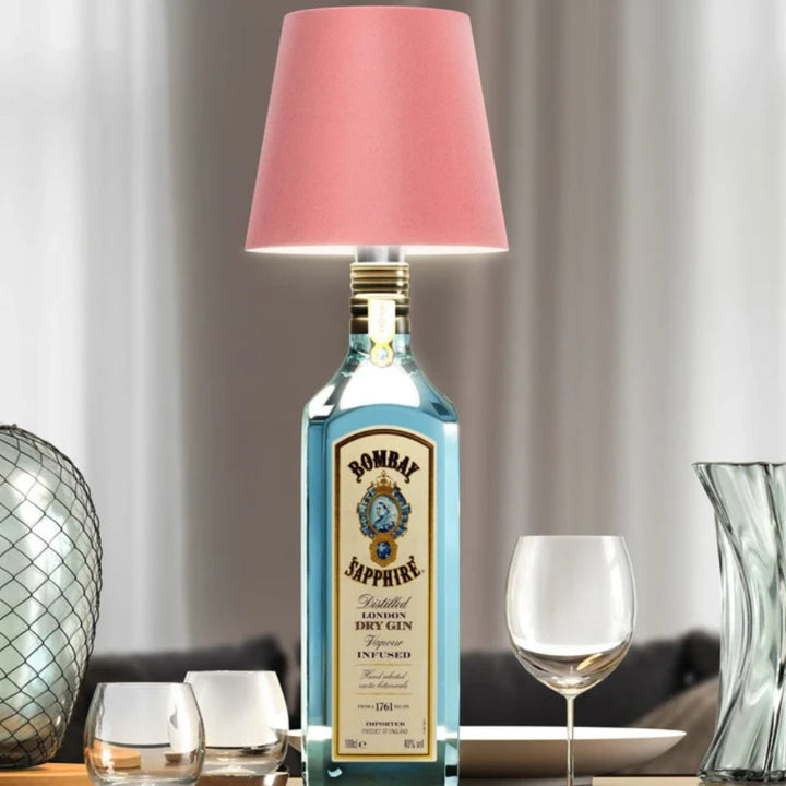 Flaschenlicht | Flasche als Tischlampe | Akku Tischleuchte | Flaschenverschluss | LumiFlasche