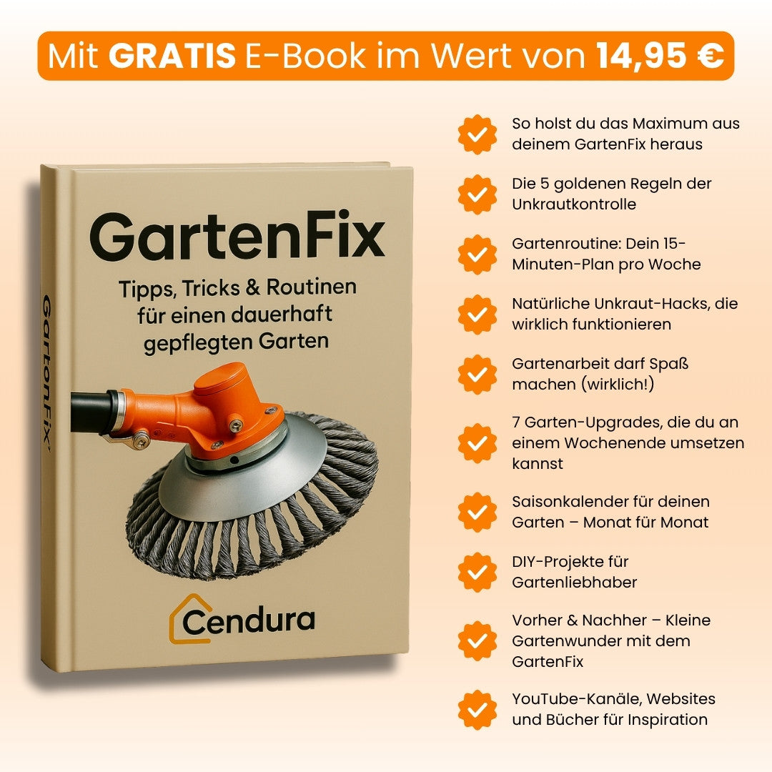 Unkrauttrimmer für Garten | Unkraut Trimmer mit Stahlbürste | GartenFix