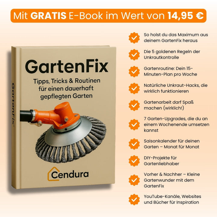Unkrauttrimmer für Garten | Unkraut Trimmer mit Stahlbürste | GartenFix