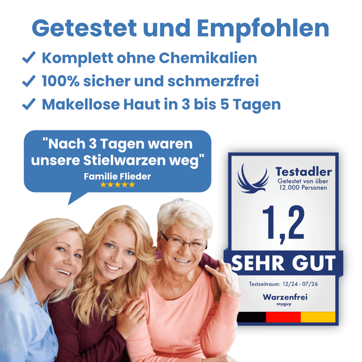 Schnell wirkende Warzenfrei-Lösung zur Entfernung von Stielwarzen – für jedermann