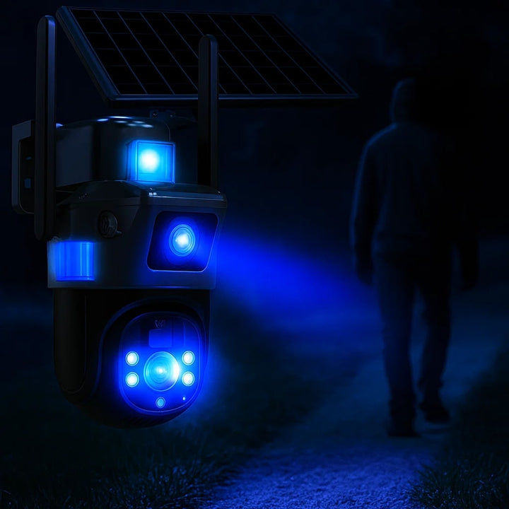 Überwachungskamera für Außen | WLAN Kamera mit Solarpanel | GuardVision