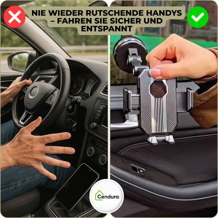 Handyhalterung für Auto | Handyhalter mit Saugnapf & 360° Drehung | LuxGrip