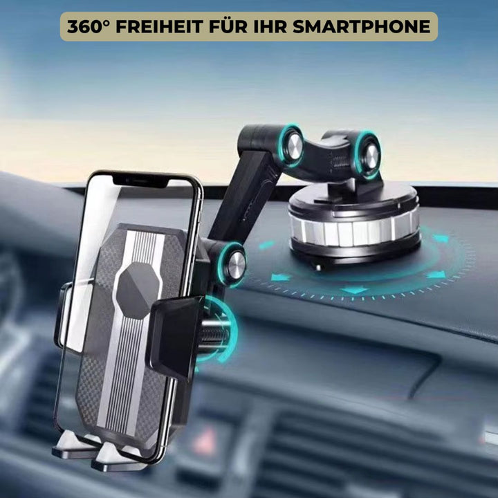 Handyhalterung für Auto | Handyhalter mit Saugnapf & 360° Drehung | LuxGrip
