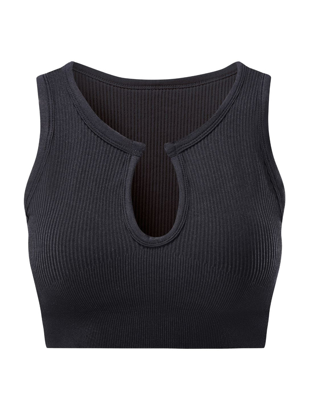 FormSchick™ Geripptes Crop-Top mit Ausschnitt