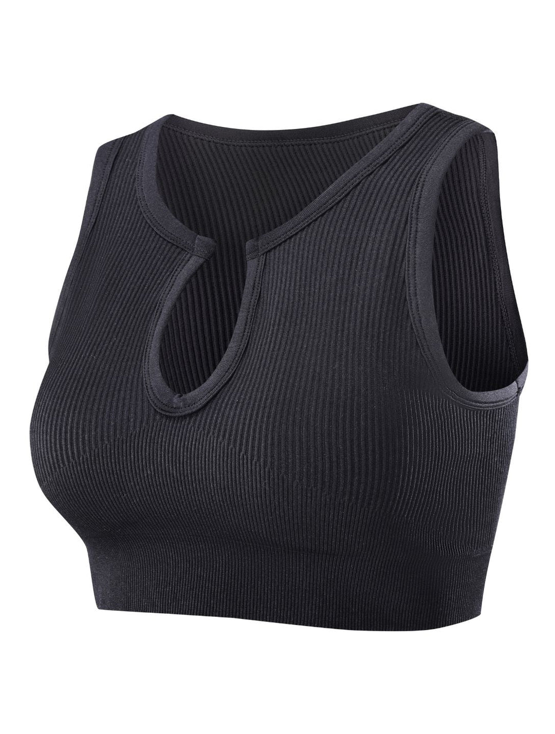FormSchick™ Geripptes Crop-Top mit Ausschnitt