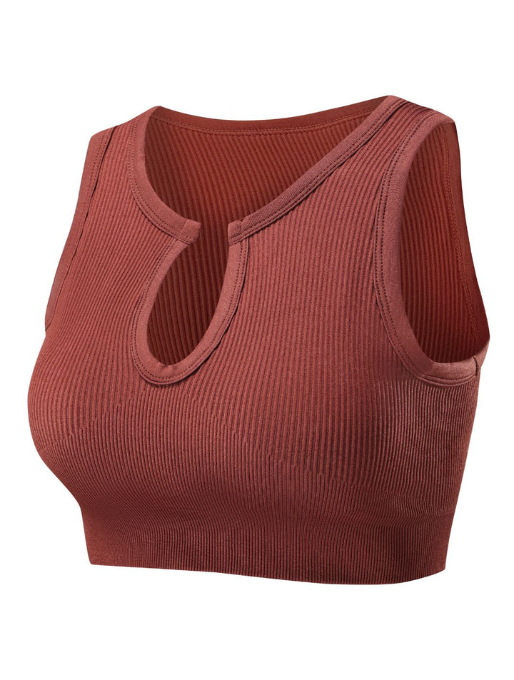 FormSchick™ Geripptes Crop-Top mit Ausschnitt