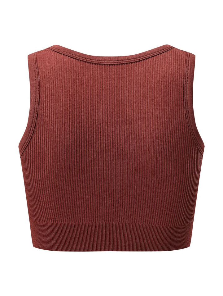 FormSchick™ Geripptes Crop-Top mit Ausschnitt