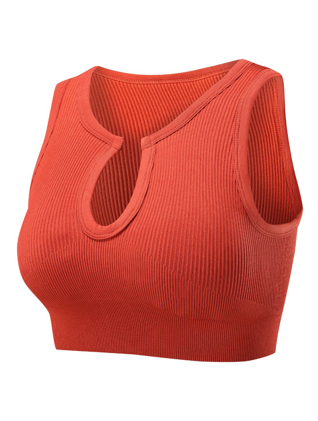 FormSchick™ Geripptes Crop-Top mit Ausschnitt