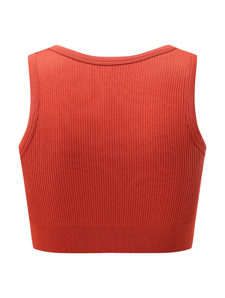 FormSchick™ Geripptes Crop-Top mit Ausschnitt