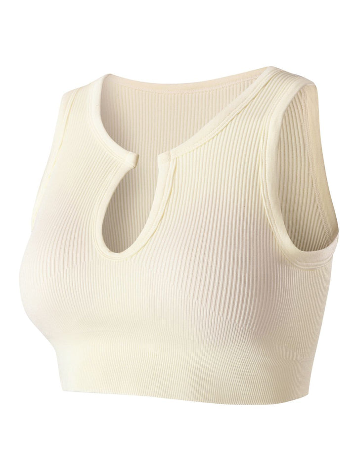 FormSchick™ Geripptes Crop-Top mit Ausschnitt