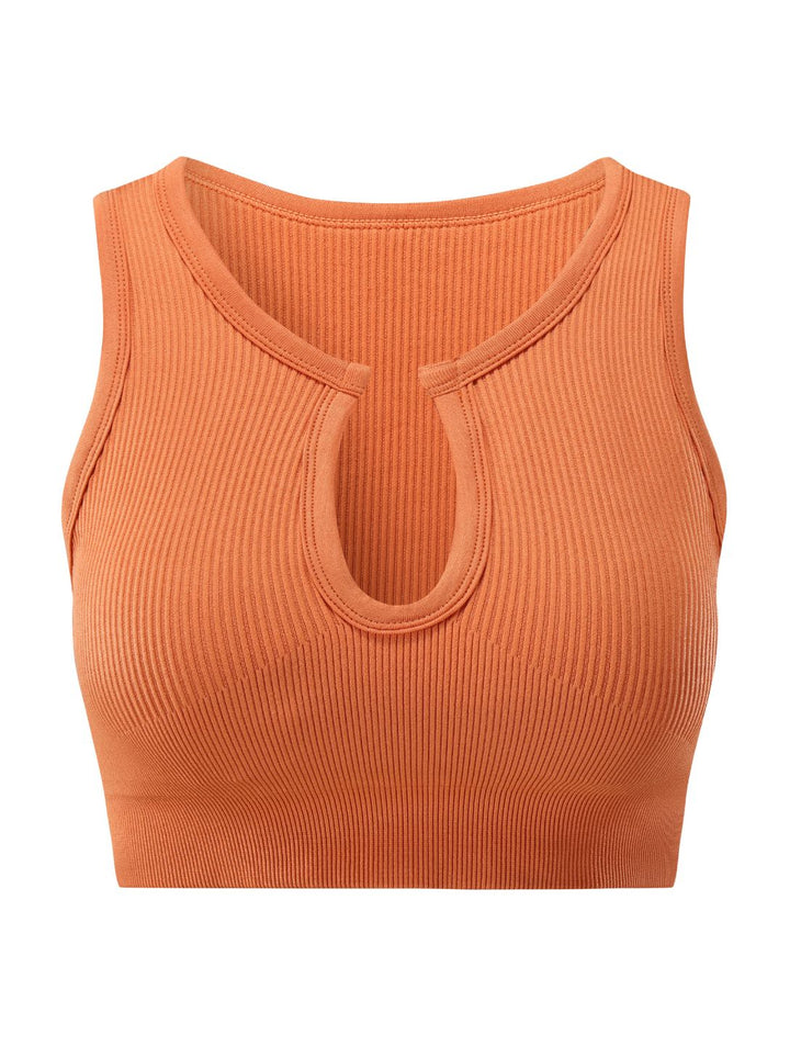 FormSchick™ Geripptes Crop-Top mit Ausschnitt