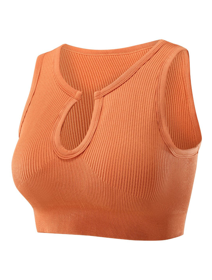 FormSchick™ Geripptes Crop-Top mit Ausschnitt