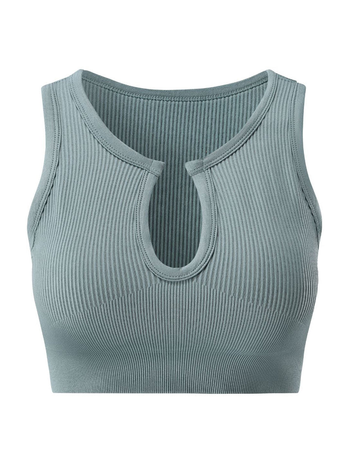 FormSchick™ Geripptes Crop-Top mit Ausschnitt