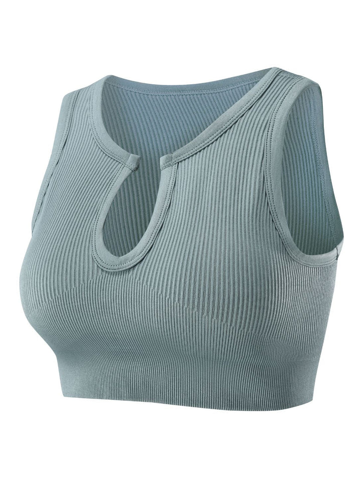 FormSchick™ Geripptes Crop-Top mit Ausschnitt
