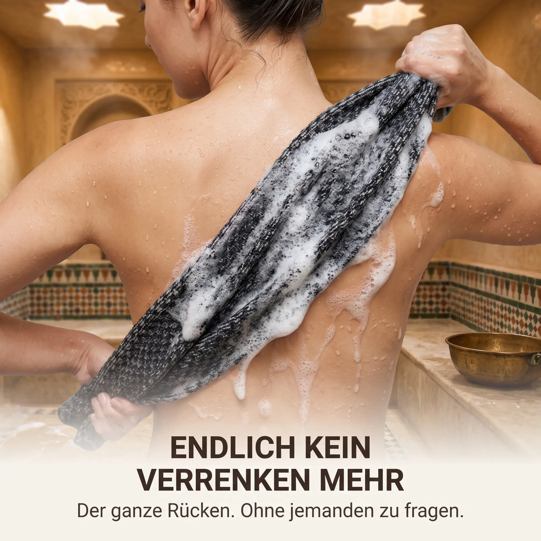 HautGlanz™ Premium Bambus-Peelingtuch mit Aktivkohle & Silberionen