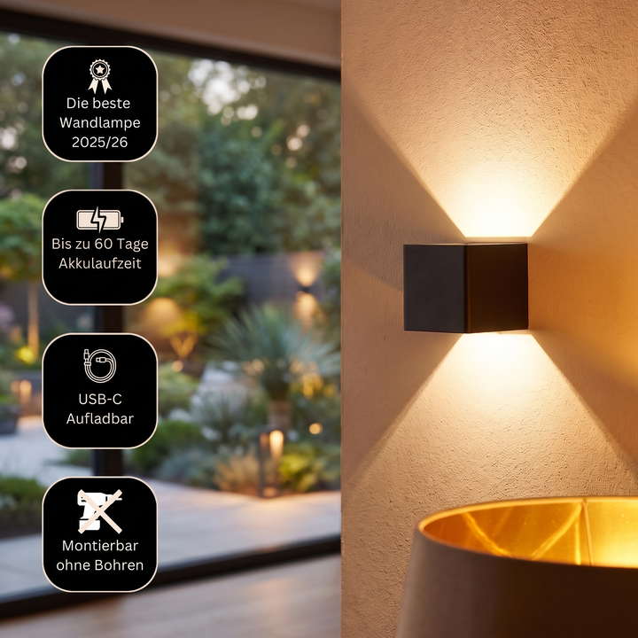 AuraGlow™ Magnetische LED-Wandleuchte