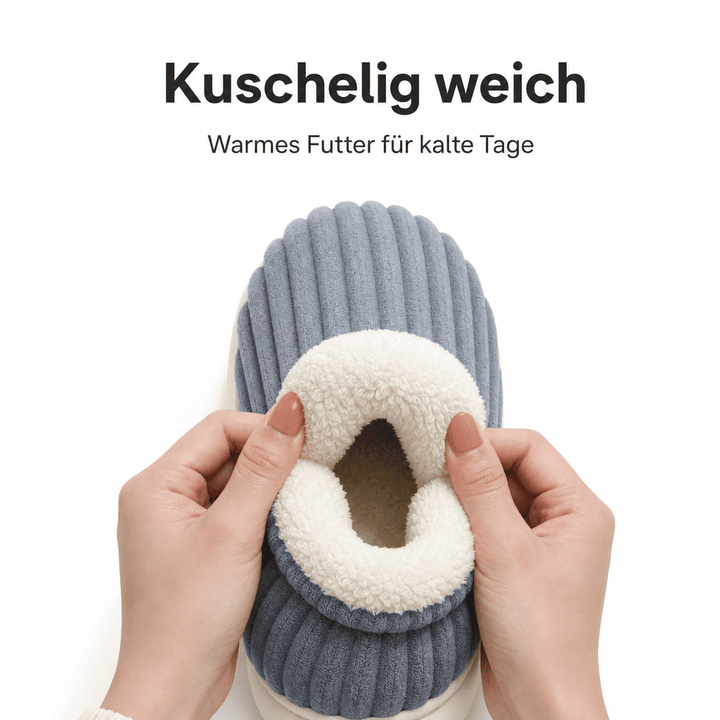FußWolke™ Flauschige Kuschelpantoffeln für warme Füße
