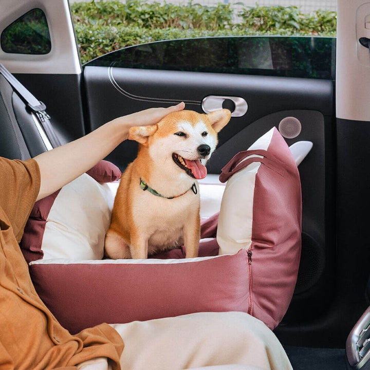 Hunde Autositz | Hundesitz für Rückbank | Hunde Auto Transportbox | HundeBox