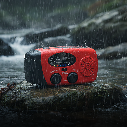 NotfallKraft™ Solar-Kurbelradio mit Taschenlampe & SOS-Funktion