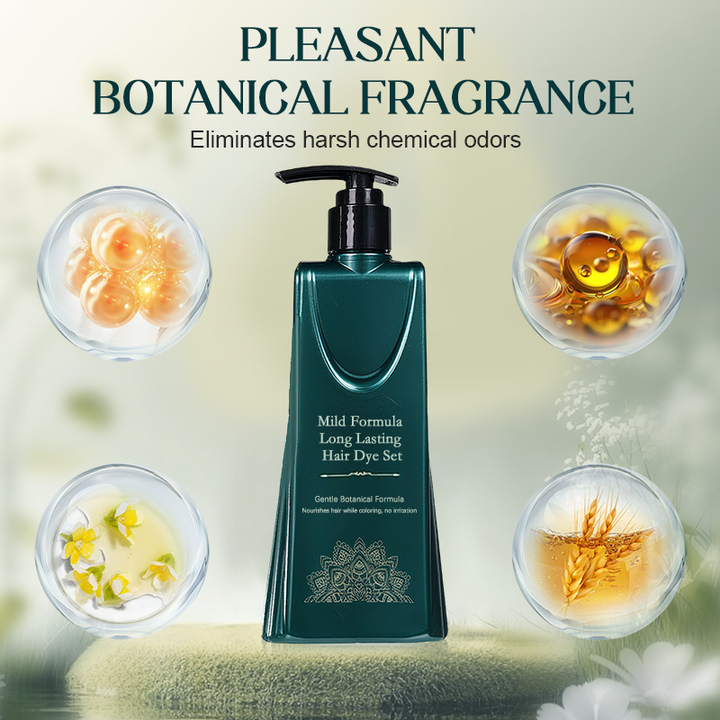 BotaniDye™ – Schwarze Haarfarbe, ammoniakfrei, pflanzenbasiert & grauabdeckend intensiv (160 ml) [1 + 1 Gratis]