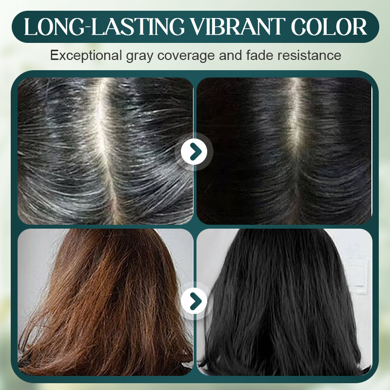 BotaniDye™ – Schwarze Haarfarbe, ammoniakfrei, pflanzenbasiert & grauabdeckend intensiv (160 ml) [1 + 1 Gratis]