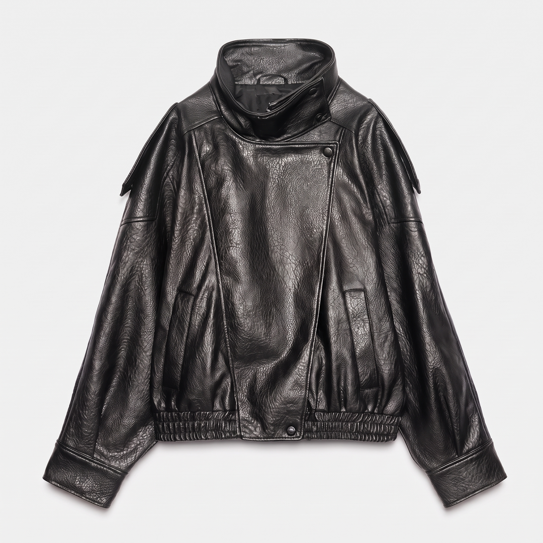 LederLuxe™ Vegane Oversize-Lederjacke