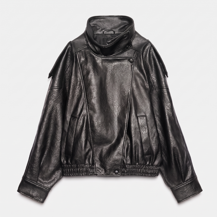 LederLuxe™ Vegane Oversize-Lederjacke