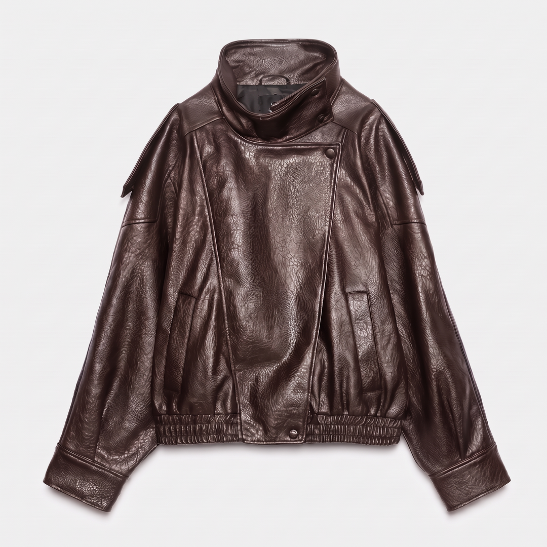LederLuxe™ Vegane Oversize-Lederjacke