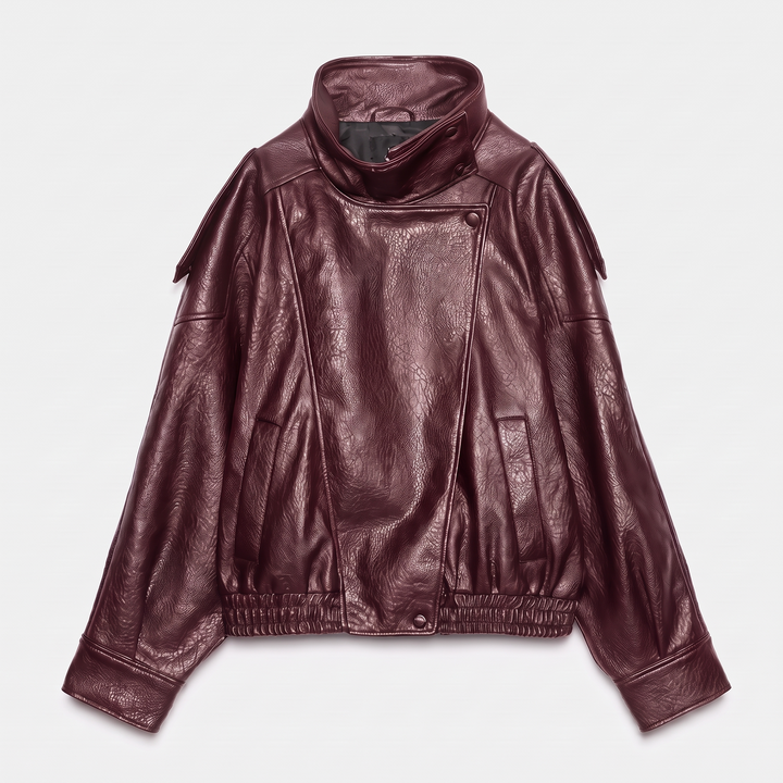 LederLuxe™ Vegane Oversize-Lederjacke