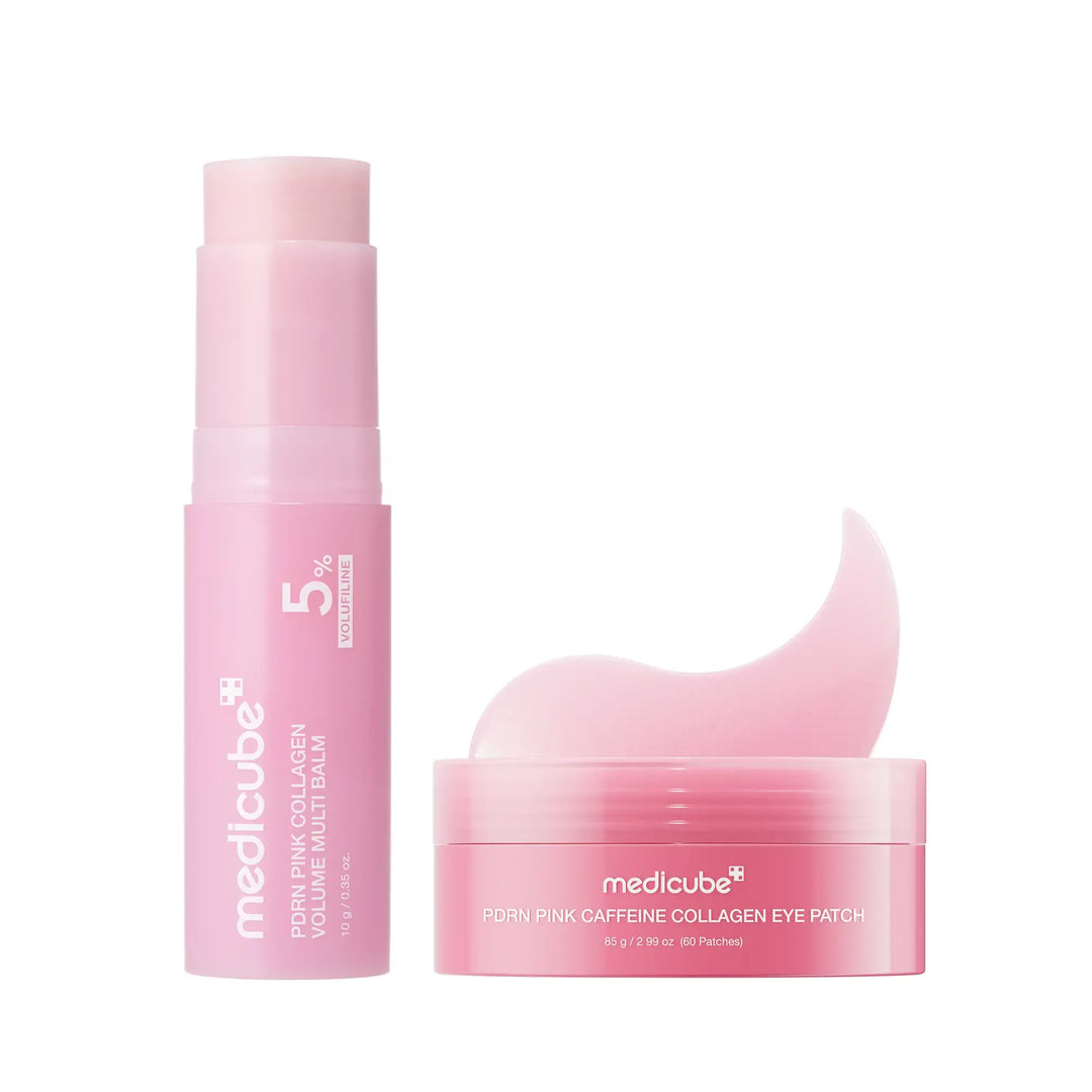 🔥 PDRN Pink Caffeine Collagen Augenpads + PDRN Pink Collagen Volume Multi Balm