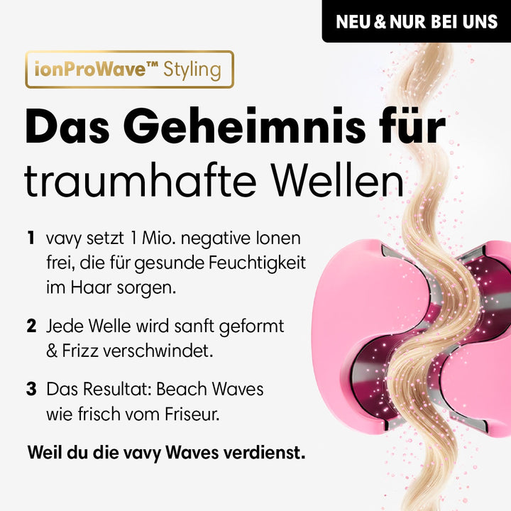IonProWave™ zaubert langanhaltende Beach Waves ohne Frizz