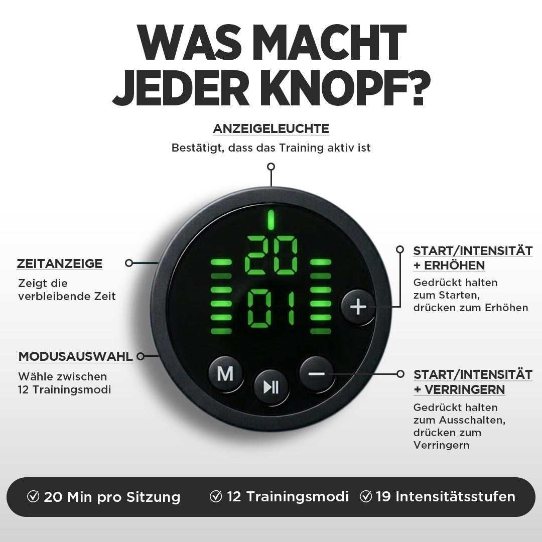 BauchImpuls™ Elektrischer Muskelstimulationsgürtel