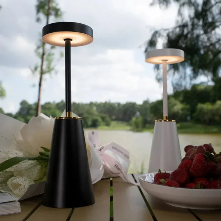 Kabellose Tischlampe | Nachttischlampe mit Touch | Dimmbare Lampe für modernes Ambiente | AuraLume