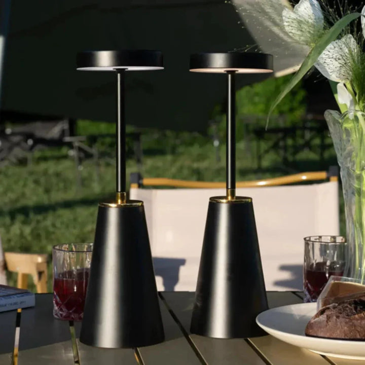 Kabellose Tischlampe | Nachttischlampe mit Touch | Dimmbare Lampe für modernes Ambiente | AuraLume