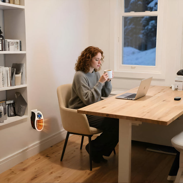 Keramik Heizlüfter | Heizung für Steckdose | Leise mini Heizlüfter | ThermoDock