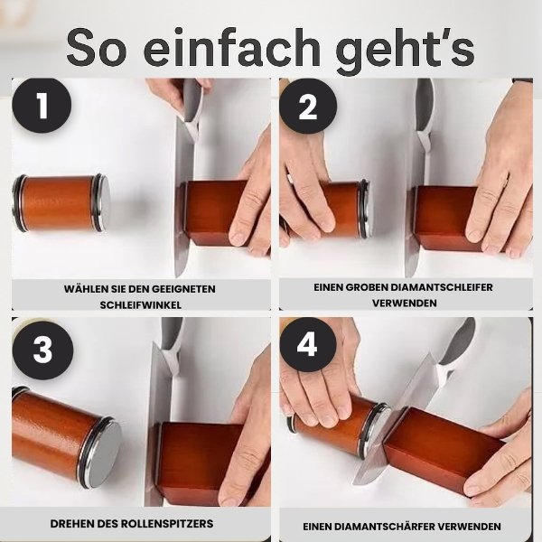 Messerschärfer | Einfaches Messer Schärfen | Zwilling Messerblöcke | Schleifstein | KlingenKraft