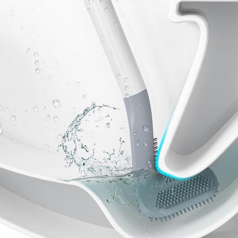 Klobürste aus Silikon | Toilettenbürste mit Halter | WC Bürste | Cleanova