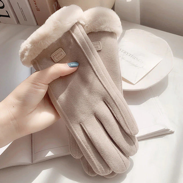 Handschuhe Damen | Warme Handschuhe Winter mit Lammfell | KuschelHand