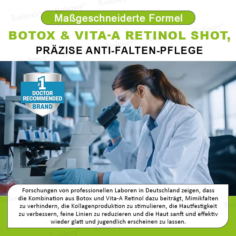 💫👨‍⚕️Jetzt jugendliche Haut zurückgewinnen 💫Rolimey® Botox & Vita-A Retinol Shot Falten-Lift Straffungscreme