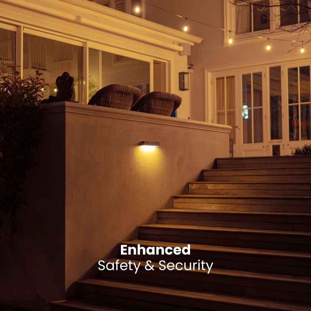 SolaBeam™ Moderne Solar-Wandleuchte mit Bewegungsmelder
