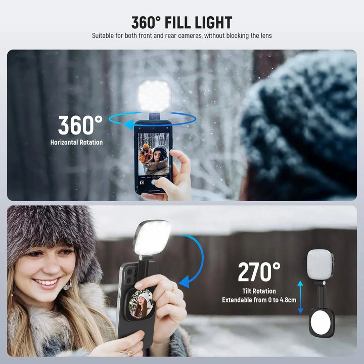 LichtSpiegel™ Magnetisches LED-Selfielicht mit Spiegel
