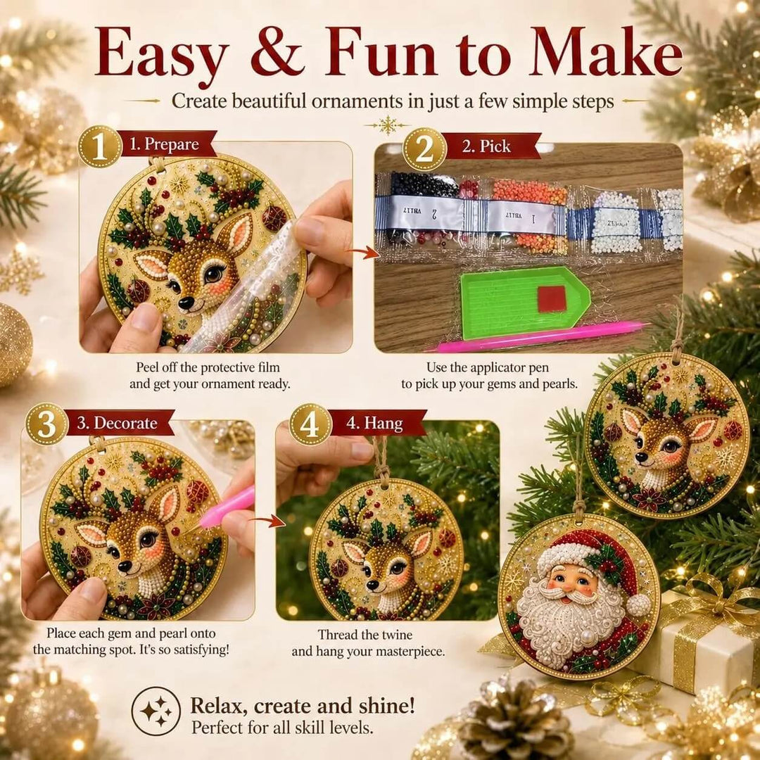 WeihnachtsGlanz™ Kreatives Diamantmalerei-Bastelset
