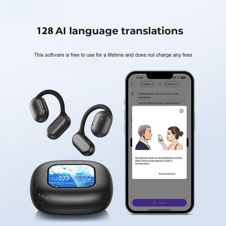 AI Translator Earbuds | 128 Sprachen | Offline-Übersetzung | 99 % Genauigkeit